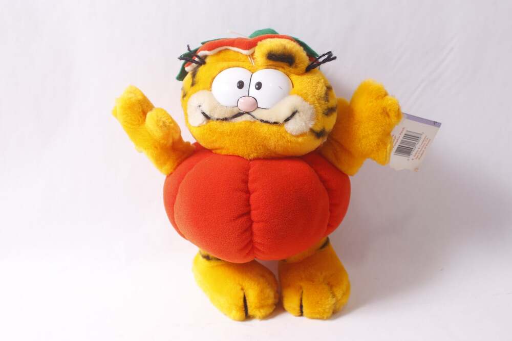 1980s Dakin Garfield Pumpkin Halloween Plush Holiday Decor ~ 260317-WH 990
